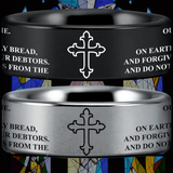 Tungsten The Lord's Prayer Ring
