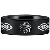 Tungsten Celtic Eagle Ring