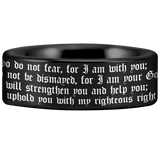 Tungsten Isaiah 41:10 Ring