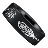Tungsten Celtic Eagle Ring