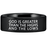 Tungsten Romans 8:39 Ring