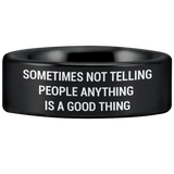 Tungsten Enigma Ring