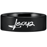 Tungsten Jesus Christ Ring