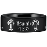 Tungsten Isaiah 41:10 Ring