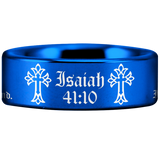 Tungsten Isaiah 41:10 Ring