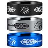 Tungsten Celtic Eagle Ring