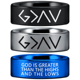 Tungsten Romans 8:39 Ring