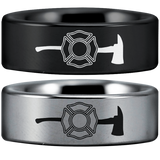 Tungsten Firefighter's Axe Ring