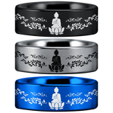 Tungsten Buddhism Ring