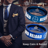 Tungsten Keep Calm and Reload Ring
