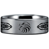 Tungsten Celtic Eagle Ring