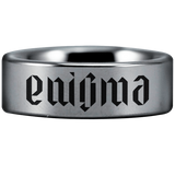 Tungsten Enigma Ring