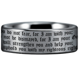 Tungsten Isaiah 41:10 Ring
