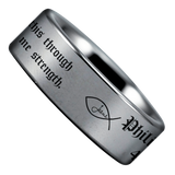 Tungsten Philippians 4:13 Ring