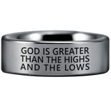 Tungsten Romans 8:39 Ring