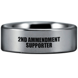 Tungsten 2nd Amendment Supporter Ring