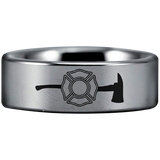 Tungsten Firefighter's Axe Ring