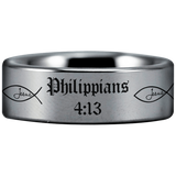 Tungsten Philippians 4:13 Ring