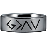Tungsten Romans 8:39 Ring