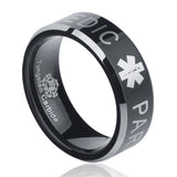 Black Tungsten Paramedic Ring - Friends of Irony LLC