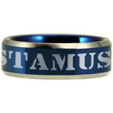 Una Stamus Police Tungsten Carbide Ring (Blue)