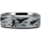 Silver Tungsten Fighter Jet Ring