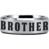 Silver Tungsten Brotherhood Ring
