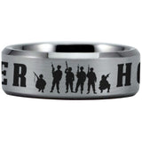 Silver Tungsten Brotherhood Ring