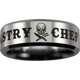 Silver Tungsten Pastry Chef Ring