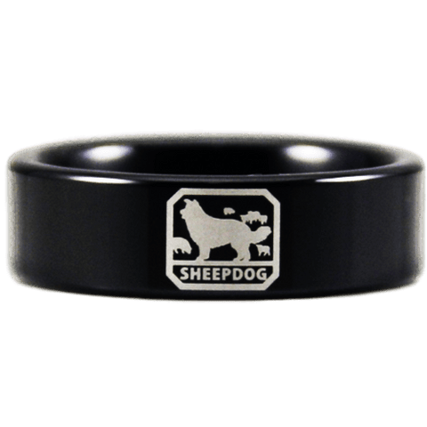 Black Tungsten Sheepdog Ring - Friends of Irony LLC